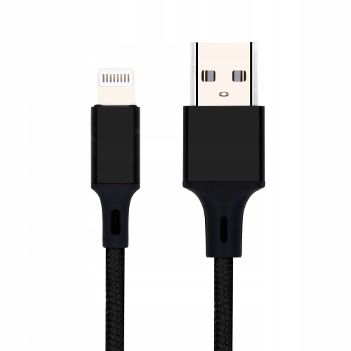 WZMOCNIONY KABEL USB LIGHTNING IPHONE NYLON 2,4A