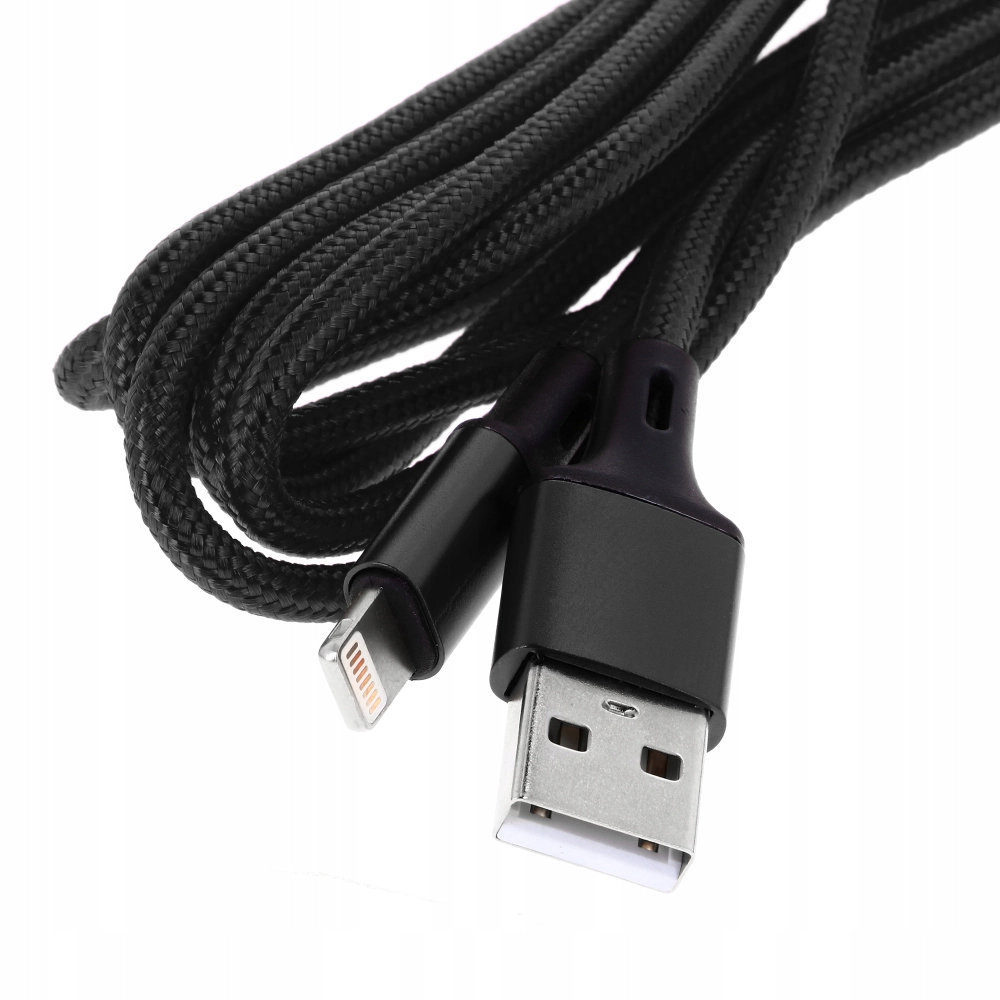 WZMOCNIONY KABEL USB LIGHTNING IPHONE NYLON 2,4A