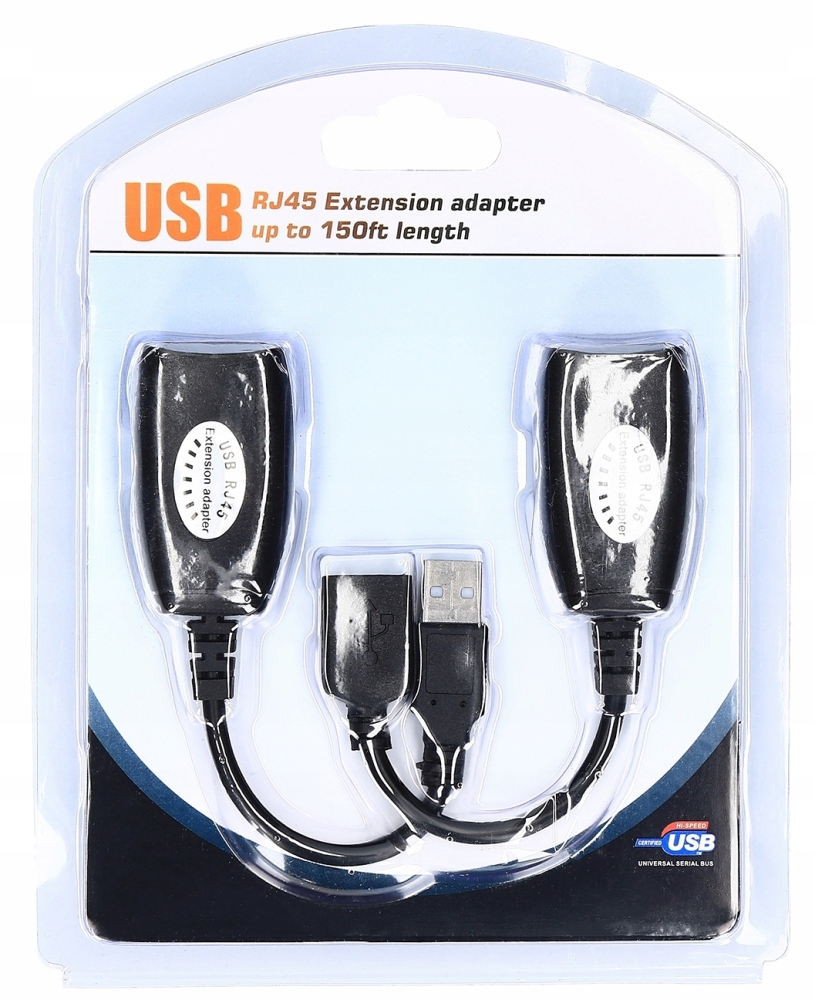 PRZEDŁUŻACZ USB MYSZKI EXTENDER RJ45 PO LAN 60M 5e