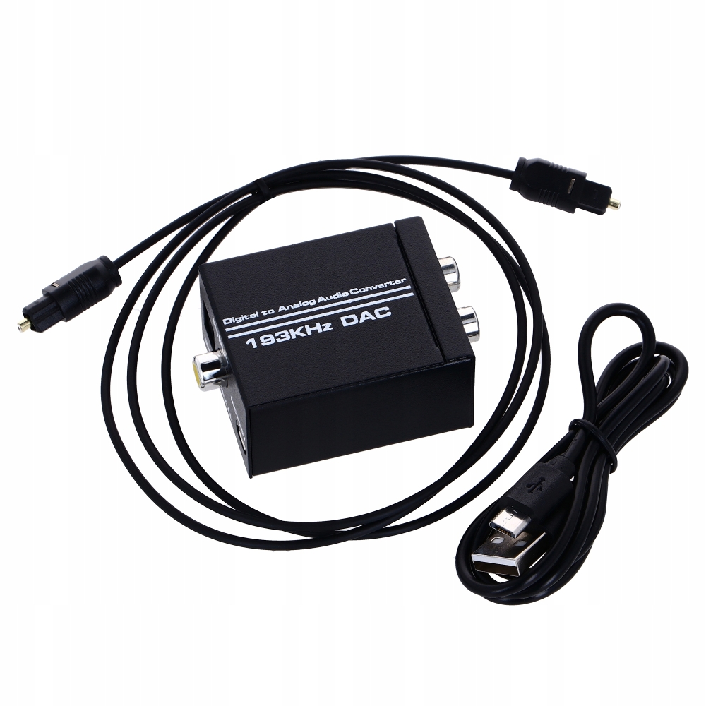 KONWERTER OPTYCZNY TOSLINK COAXIAL NA 2x CINCH RCA