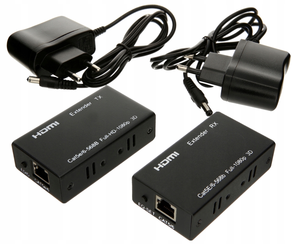 EXTENDER KONWERTER HDMI na LAN PO SKRĘTCE RJ45 60M