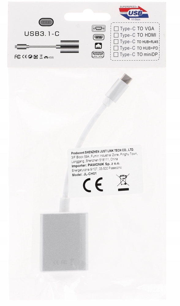 ADAPTER USB C do HDMI 4K KABEL PRZEJŚCIÓWK MacBook