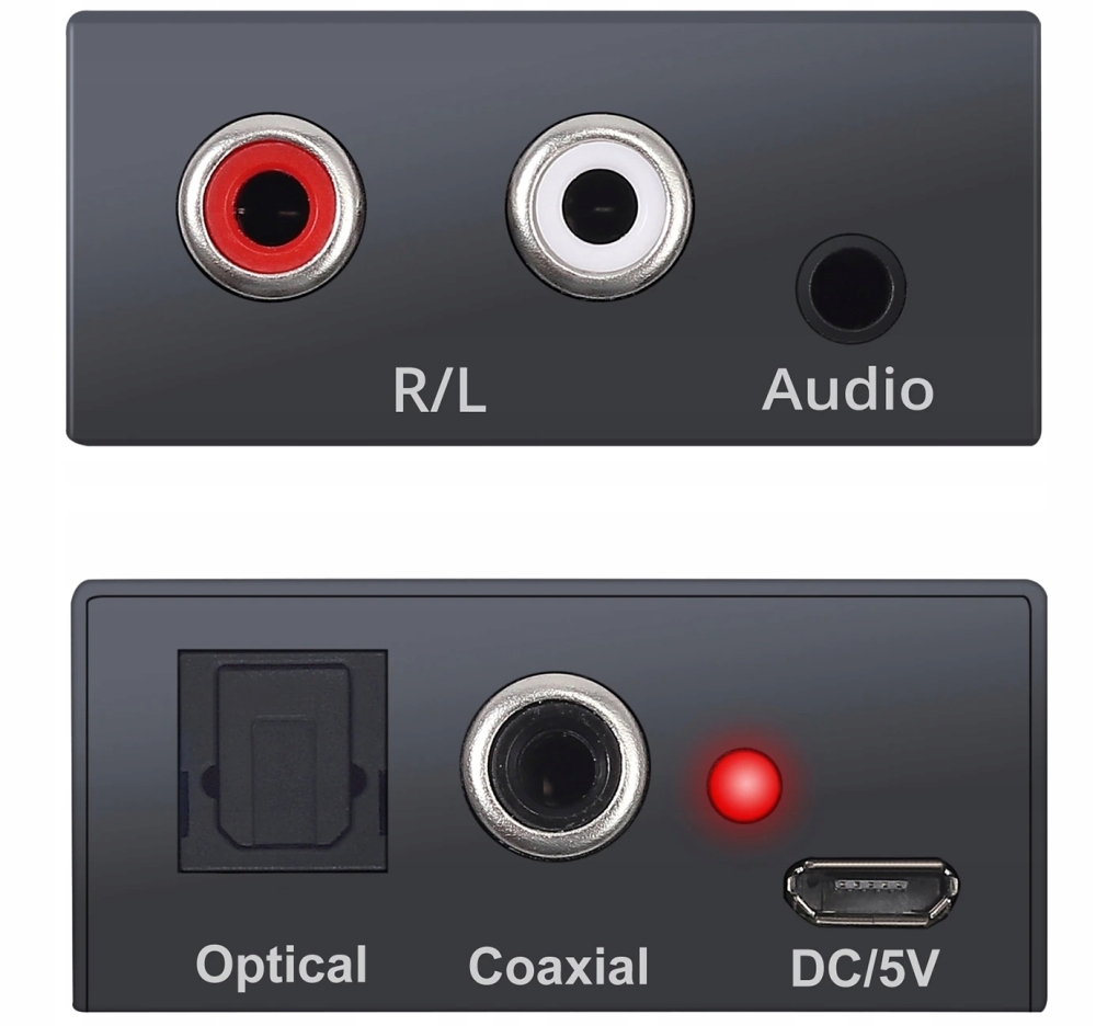 KONWERTER CINCH 2xRCA NA TOSLINK ANALOG/CYFROWY