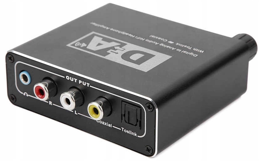 KONWERTER WZMACZNIACZ TOSLINK COAXIAL 2x CINCH DAC