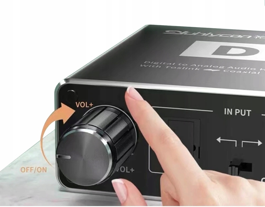KONWERTER WZMACZNIACZ TOSLINK COAXIAL 2x CINCH DAC