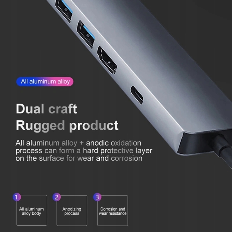 ADAPTER 5w1 USB-C Thunderbolt 3 HDMI 4K MacBook M1