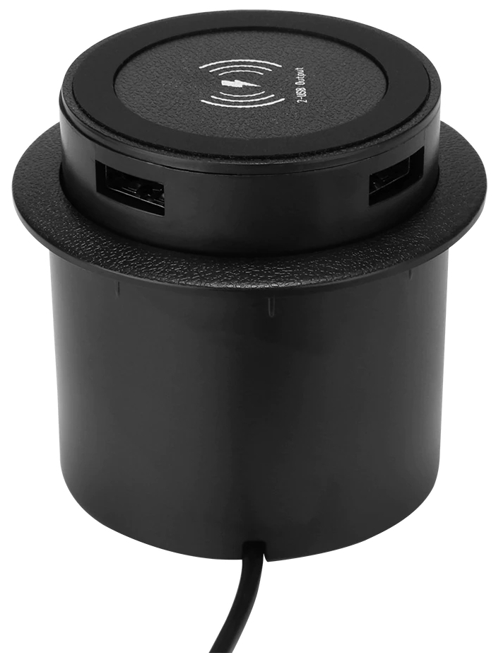 ŁADOWARKA INDUKCYJNA BIURKOWA CHOWANA + HUB 2xUSB