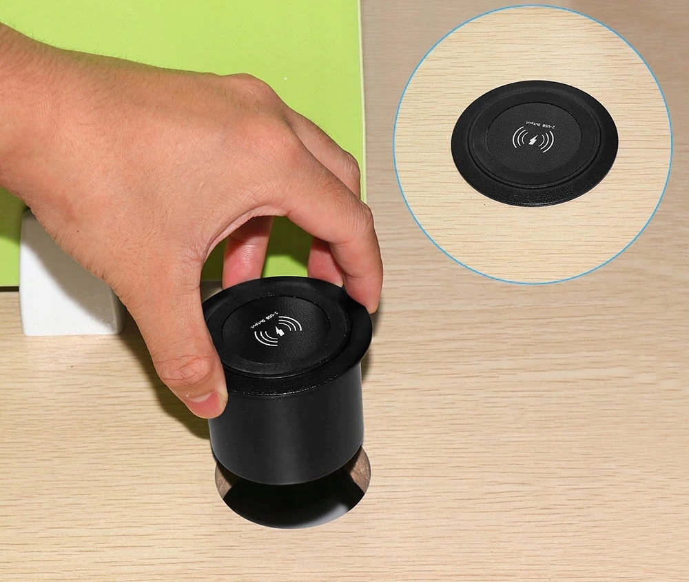 ŁADOWARKA INDUKCYJNA BIURKOWA CHOWANA + HUB 2xUSB