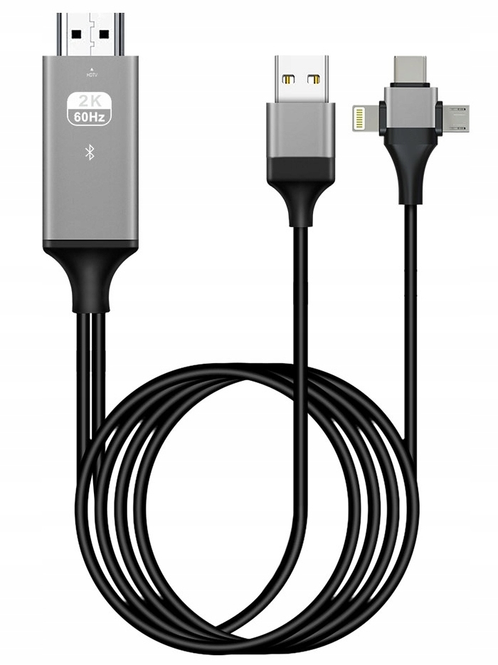 KABEL mirco USB C Lightining - HDMI 2M adapter MHL