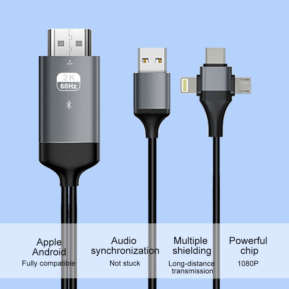 KABEL mirco USB C Lightining - HDMI 2M adapter MHL