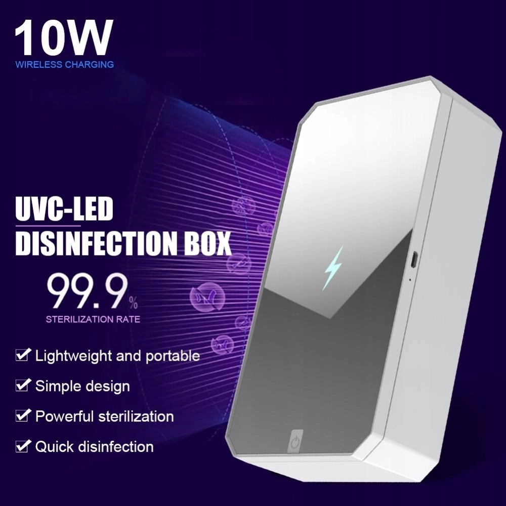 ŁADOWARKA BEZPRZEWODOWA STERYLIZATOR UV + LUSTERKO