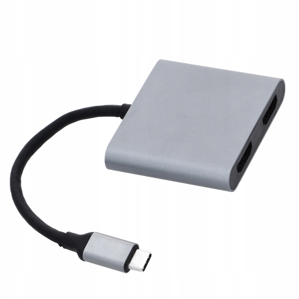 ADAPTER HUB USB C- 2xHDMI+USB 3.0+PD SPLITTER 4w1