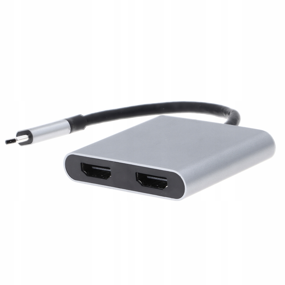ADAPTER HUB USB C- 2xHDMI+USB 3.0+PD SPLITTER 4w1