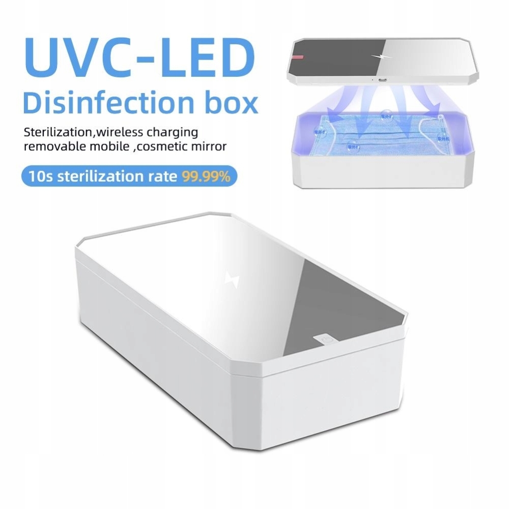 ŁADOWARKA BEZPRZEWODOWA STERYLIZATOR UV + LUSTERKO