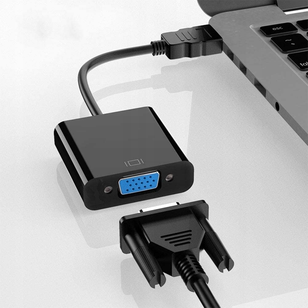 ADAPTER KONWERTER Z HDMI NA VGA+AUDIO + ZASILANIE