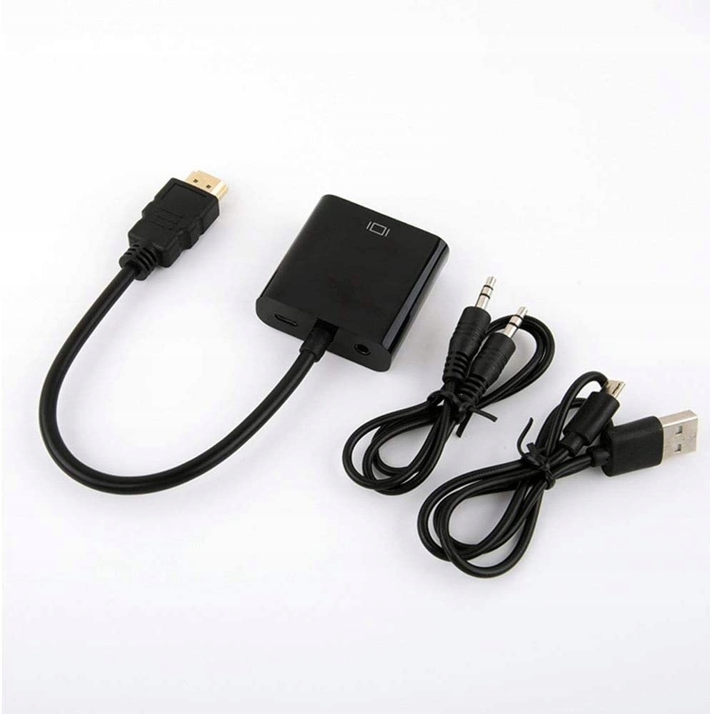 ADAPTER KONWERTER Z HDMI NA VGA+AUDIO + ZASILANIE