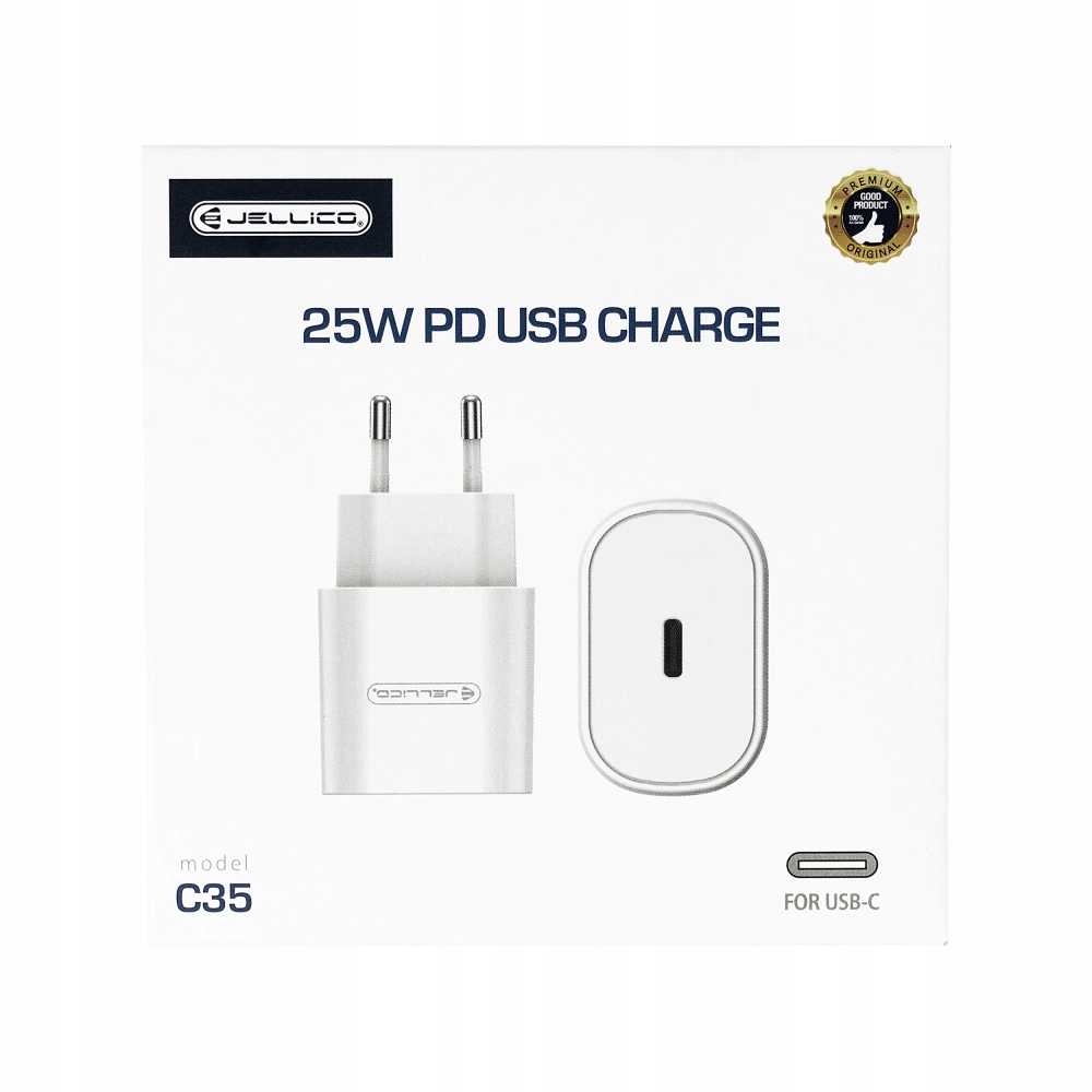 SZYBKA ŁADOWARKA USB-C ZASILACZ IPHONE KOSTKA 25W