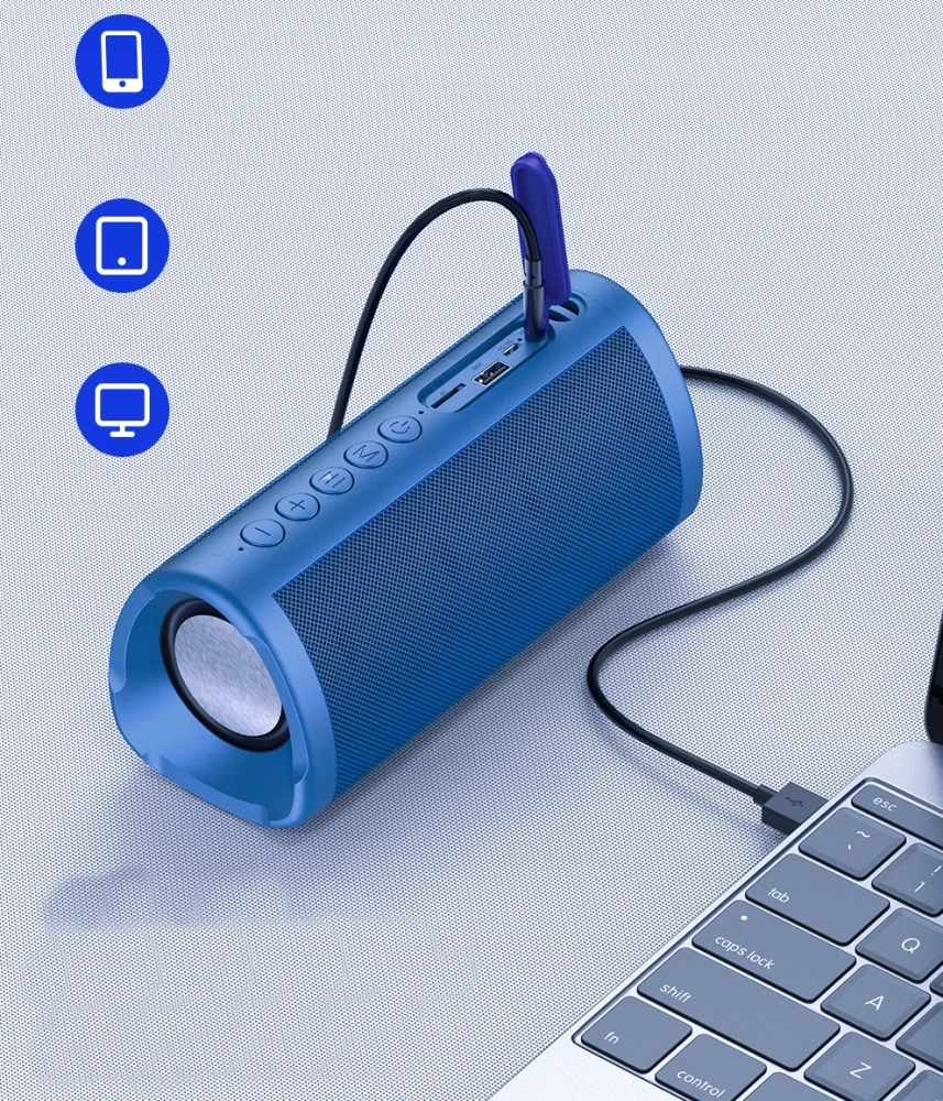GŁOŚNIK PRZENOŚNY MOCNY BASS BLUETOOTH 5.0 USB
