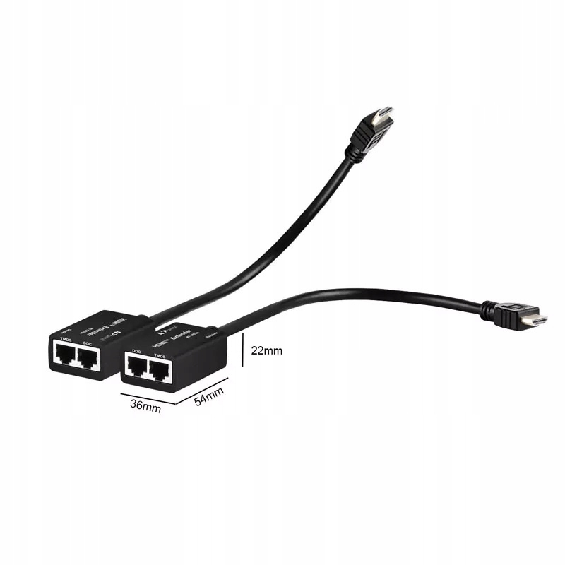 KABEL KONWERTER HDMI na LAN PO SKRĘTCE RJ45 30M