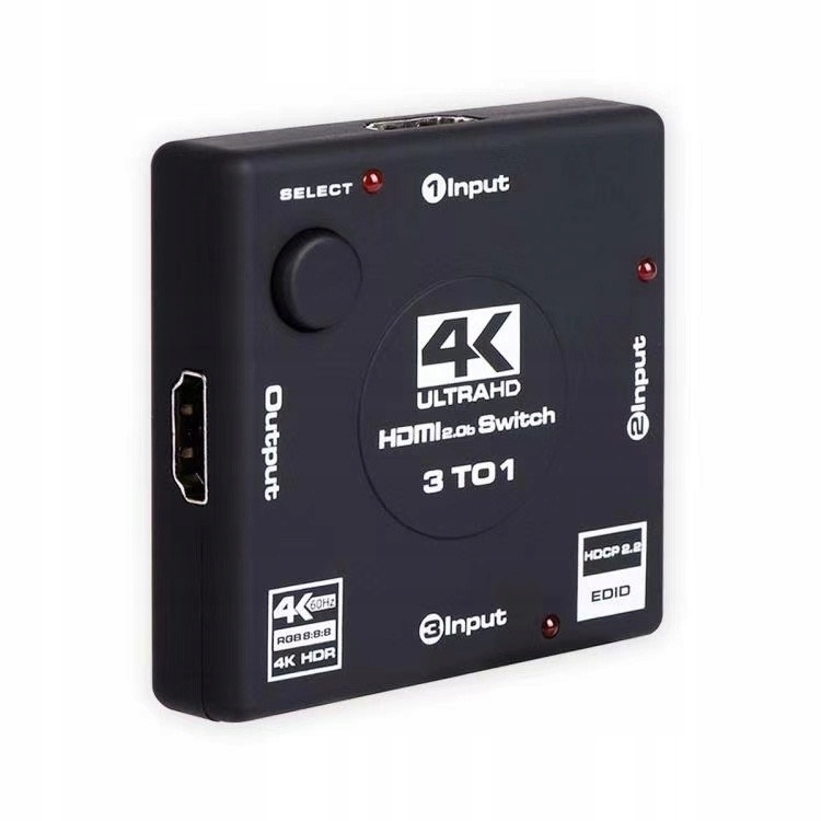 SWITCH 3x1 HDMI 2.0 PRZEŁĄCZNIK ROZDZIELACZ 4K60HZ