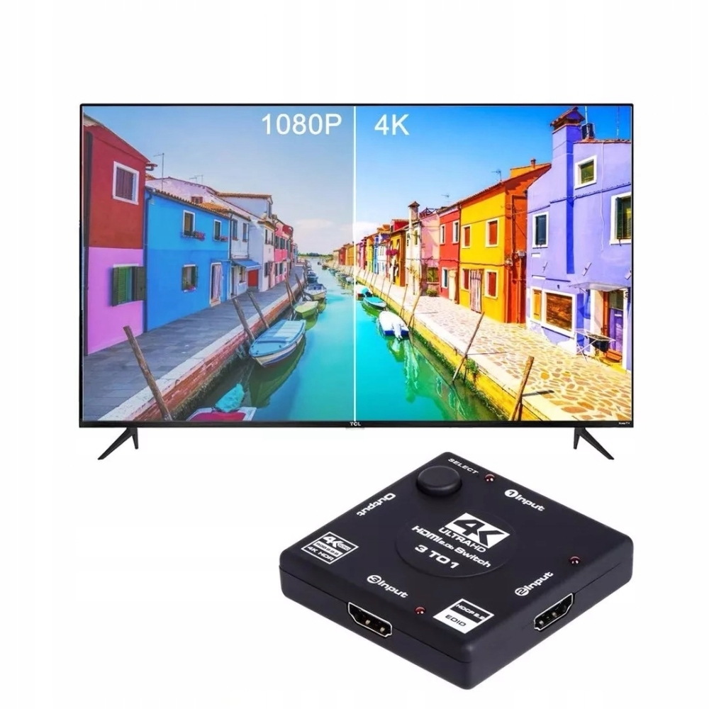 SWITCH 3x1 HDMI 2.0 PRZEŁĄCZNIK ROZDZIELACZ 4K60HZ