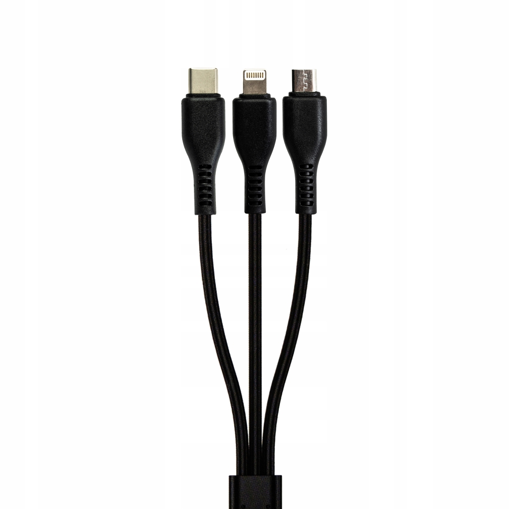 KABEL USB - USB C micro LIGHTNING Przewód 3.1A 3w1