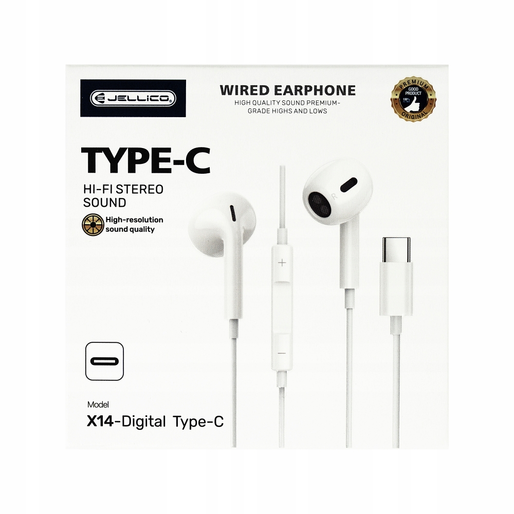 SŁUCHAWKI EAR PHONE Z USB-C DOUSZNE Z MIKROFONEM