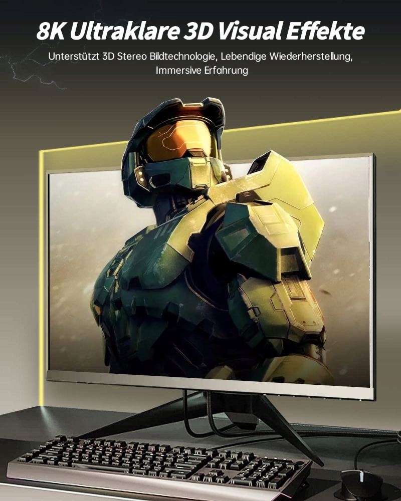 KABEL DISPLAYPORT - HDMI 2.1 ADAPTER DP 8K 4K120HZ