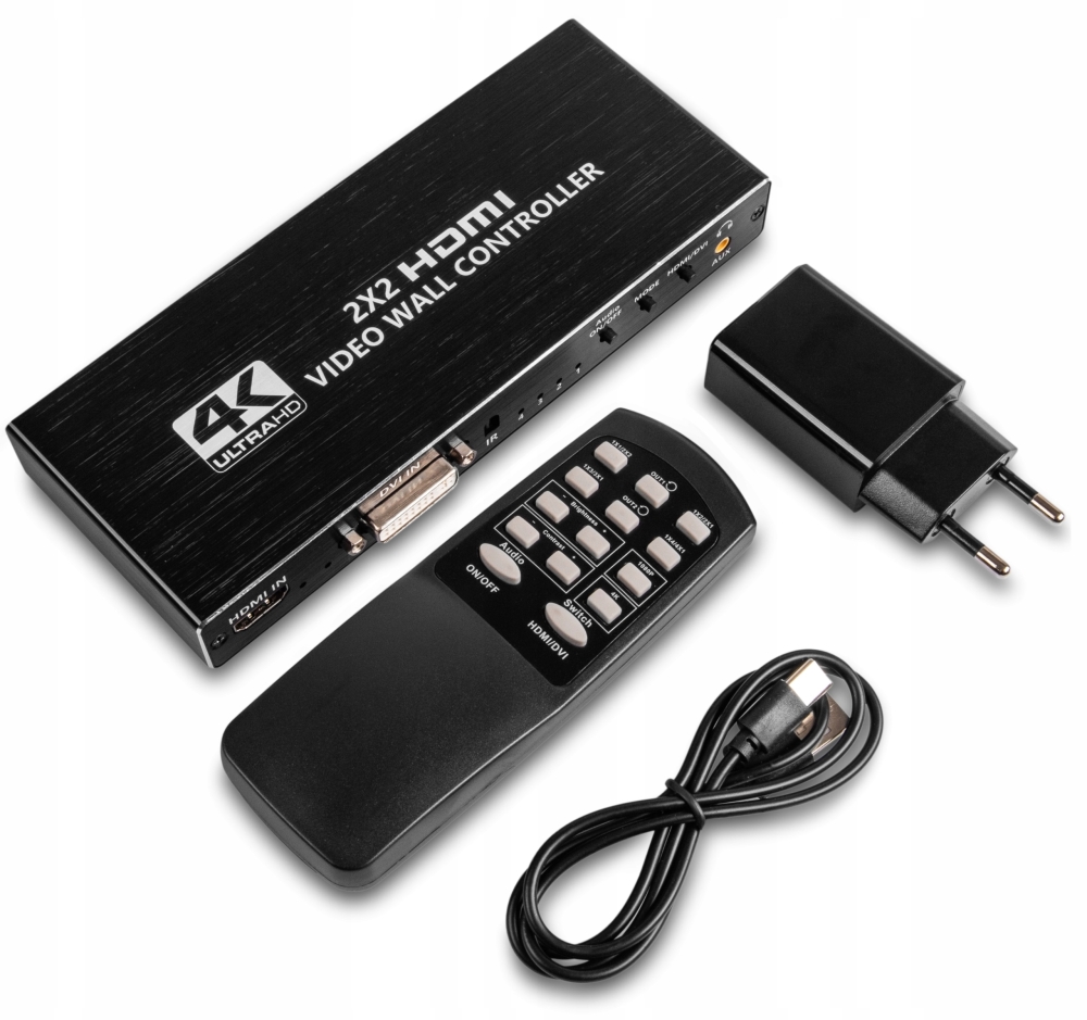 KONTORLER ŚCIANY VIDEO WALL HDMI 2X2 ROZGAŁĘŹNIK