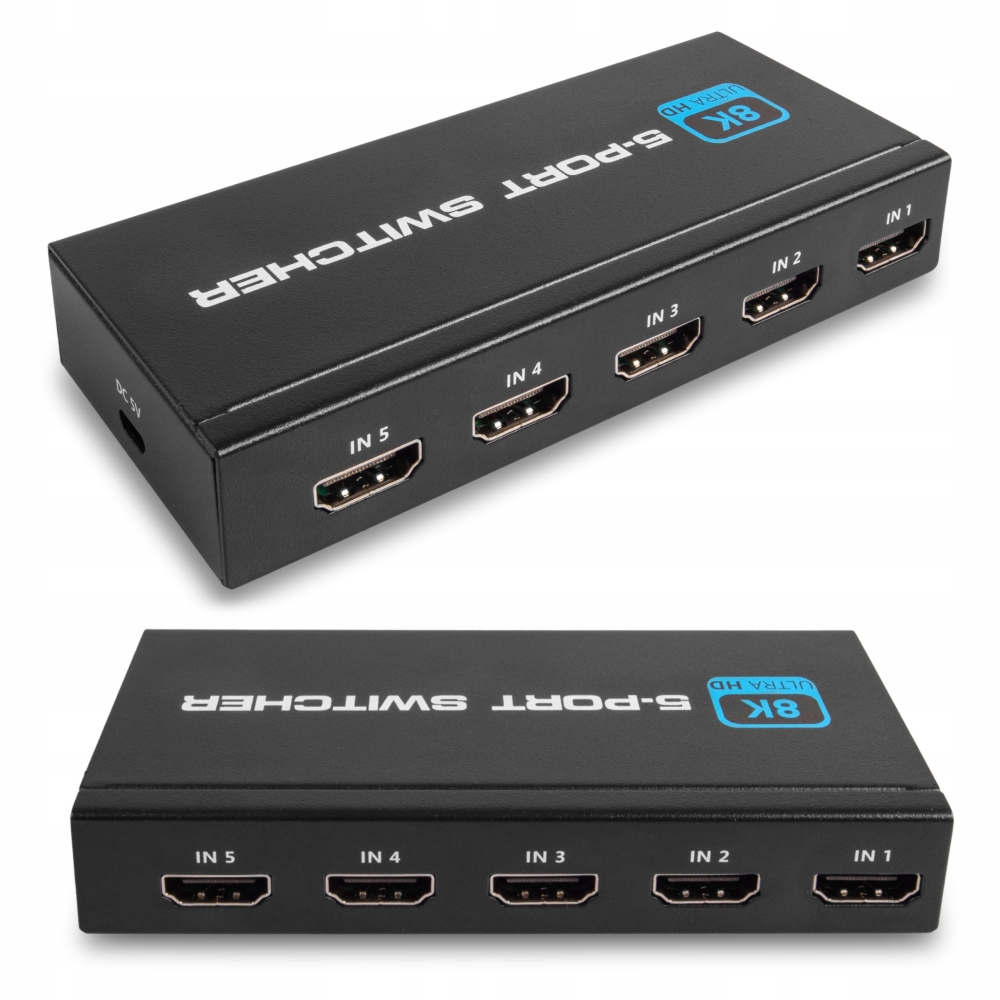 SWITCH HDMI 2.1 5x1 PRZEŁĄCZNIK 8K 4K 120HZ 240HZ