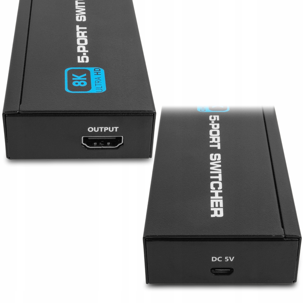 SWITCH HDMI 2.1 5x1 PRZEŁĄCZNIK 8K 4K 120HZ 240HZ