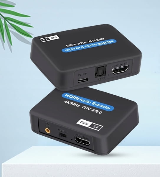 Ekstraktor HDMI 2.0 TOSLINK KONWERTER OPTYCZNY JACK AUX HDCP 4K