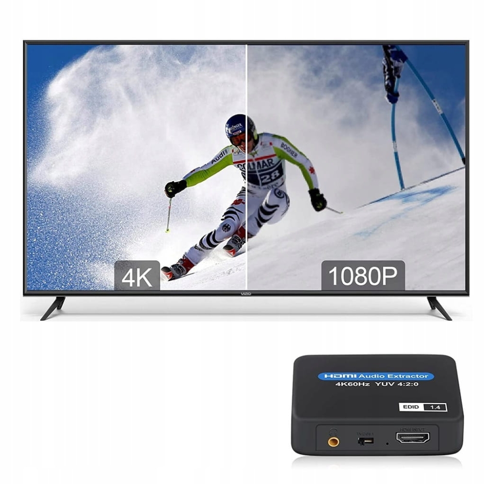 Ekstraktor HDMI 2.0 TOSLINK KONWERTER OPTYCZNY JACK AUX HDCP 4K