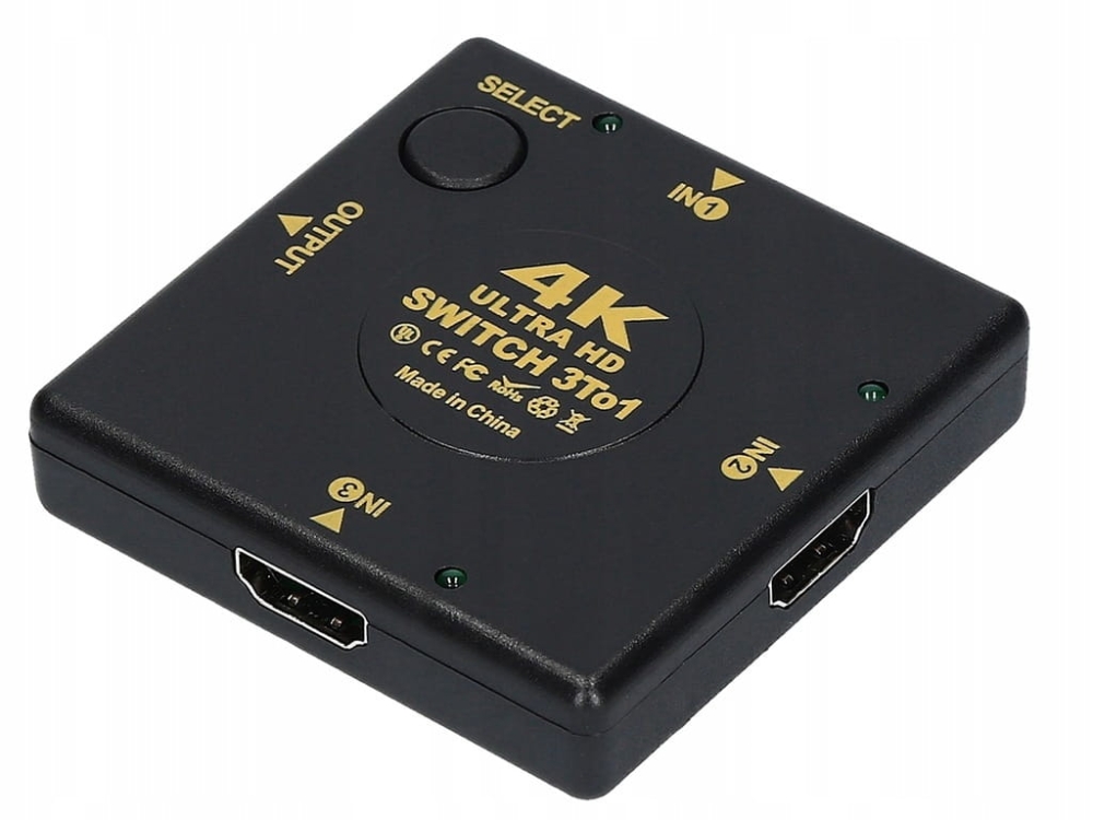 SWITCH 3x HDMI PRZEŁĄCZNIK ROZDZIELACZ ULTRA HD 4K