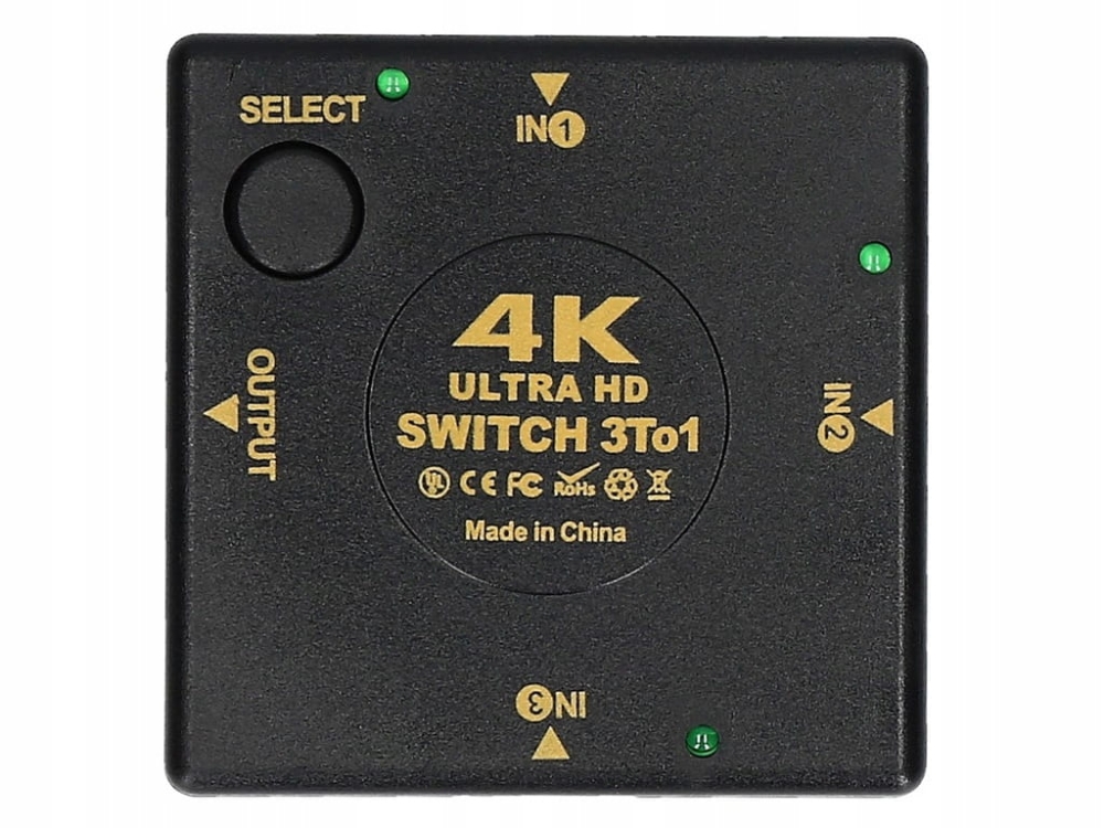 SWITCH 3x HDMI PRZEŁĄCZNIK ROZDZIELACZ ULTRA HD 4K