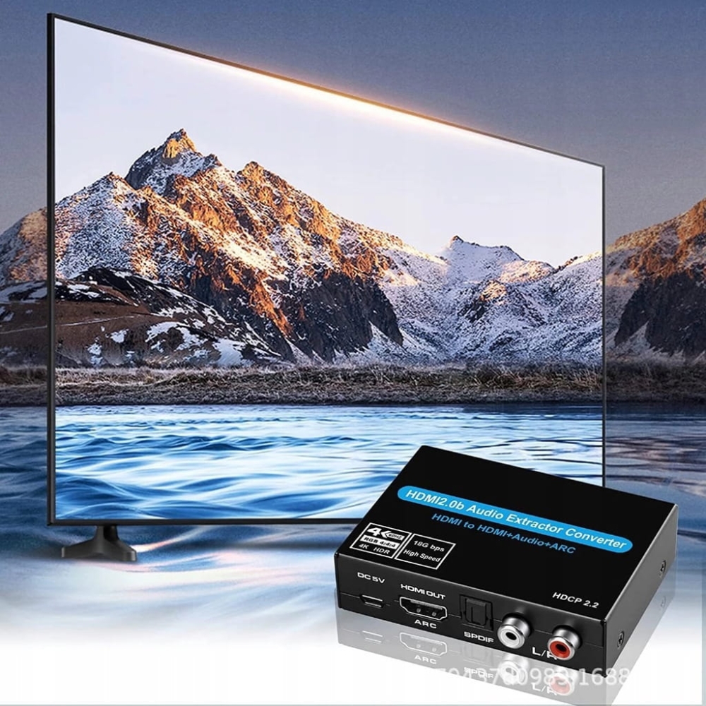 Ekstraktor HDMI 2.0 TOSLINK KONWERTER ARC 5.1 HDCP