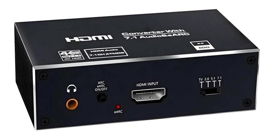 Ekstraktor HDMI 2.1 TOSLINK KONWERTER ATMOS 7.1 eARC HDCP 2.3 8K 4K 120Hz