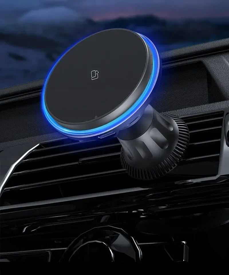 BEZPRZEWODOWY UCHWYT SAMOCHODOWY kolory RGB Z MAGNESEM MAGSAFE IPHONE 14 13