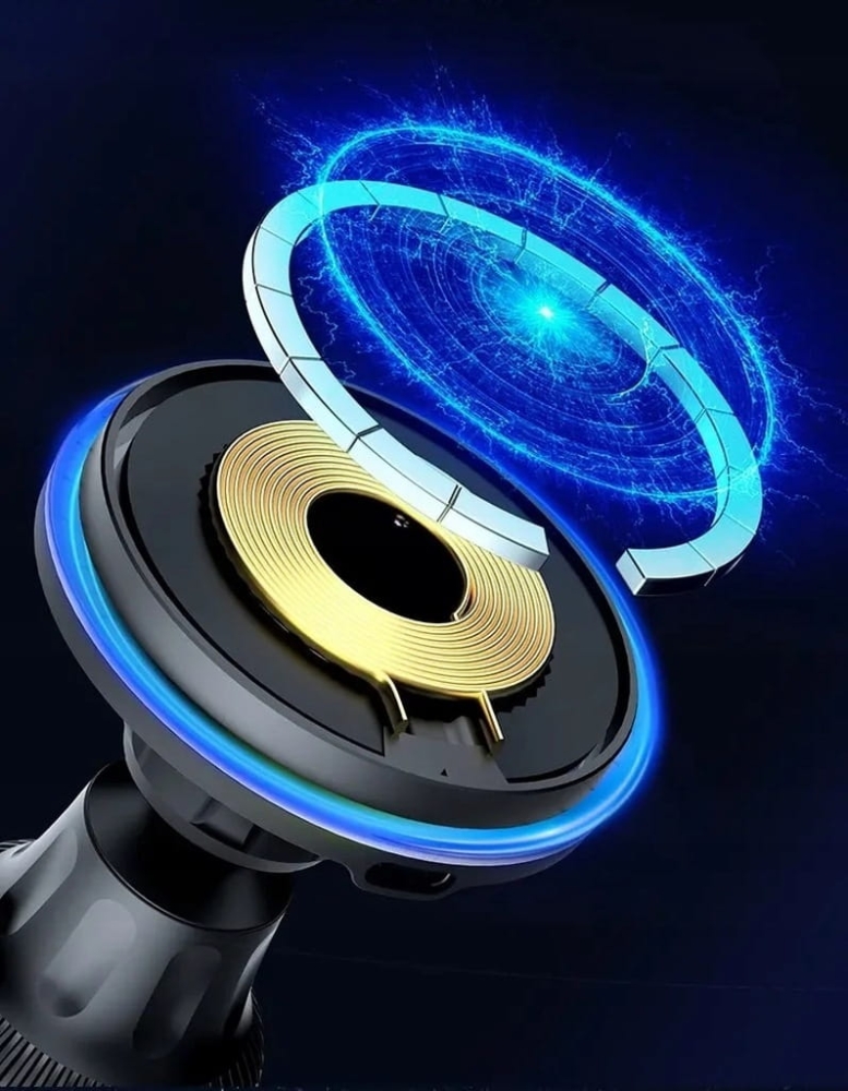 BEZPRZEWODOWY UCHWYT SAMOCHODOWY kolory RGB Z MAGNESEM MAGSAFE IPHONE 14 13