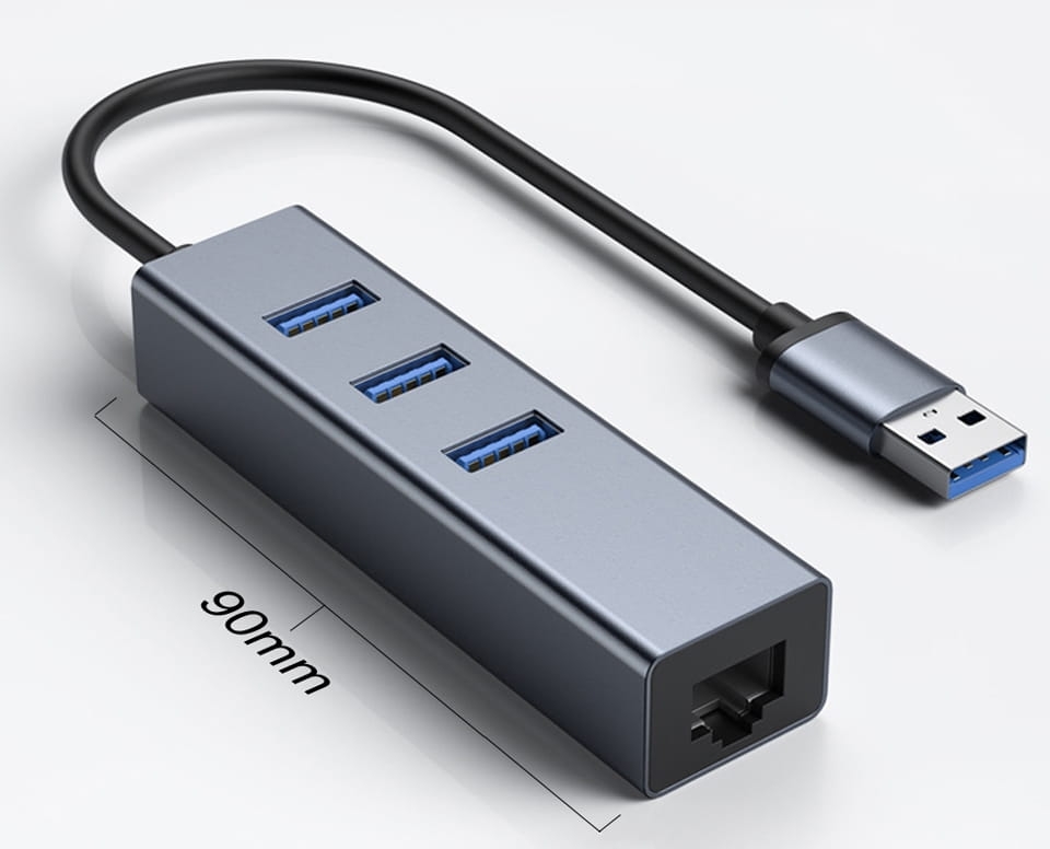 KARTA SIECIOWA HUB USB 3.0 GIGABIT RJ45 1000Mb RJ45 ADAPTER PRZEJŚCIÓWK LAN