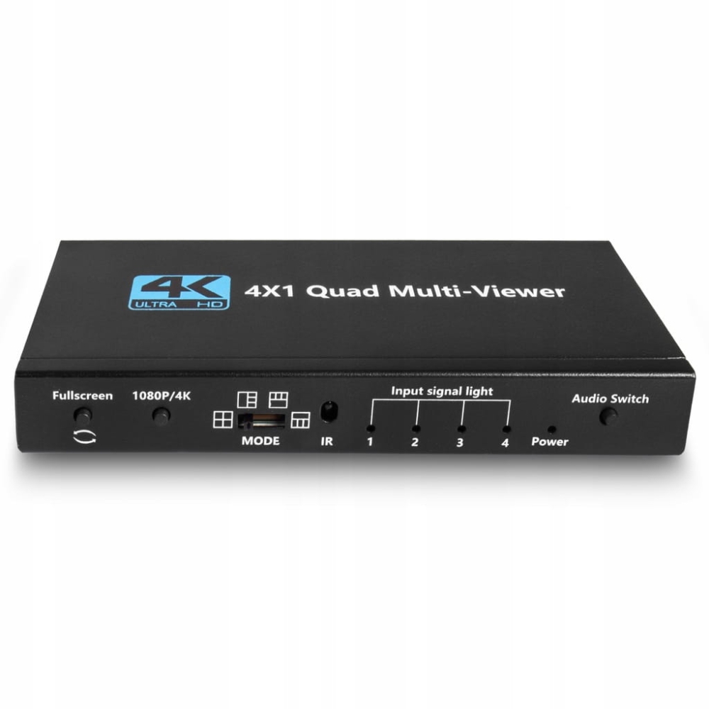 DZIELNIK HDMI 4x1 QUAD MULTI VIEWER PRZEŁĄCZNIK 4x1 Rozdzielacz 4K + PILOT