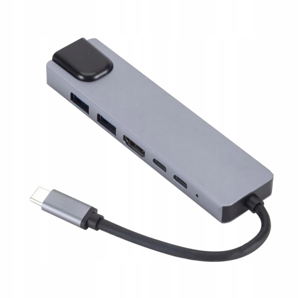 HUB USB-C -> HDMI 2xUSB 3.0 RJ45 LAN PD MacBook M1 ADAPTER 6w1 Thunderbolt