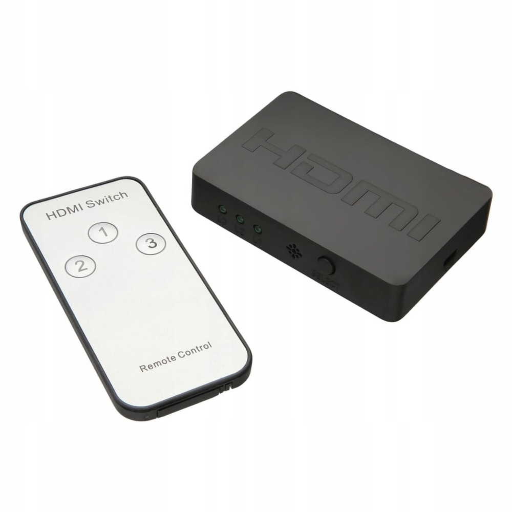 SWITCH 3x HDMI PRZEŁĄCZNIK ROZDZIELACZ + PILOT
