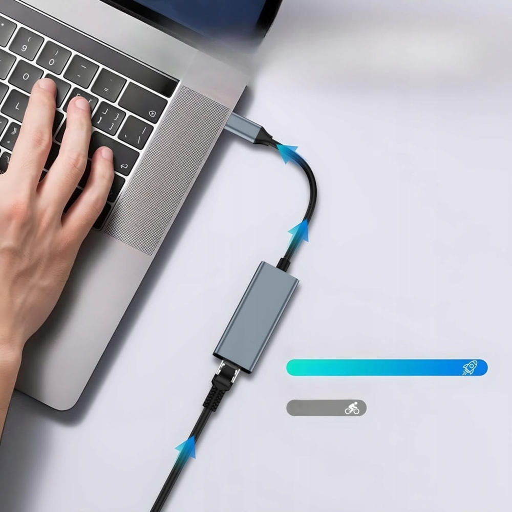 ADAPTER SIECIOWY USB-C KARTA SIECIOWA LAN RJ45 1000MBPS Ethernet Gigabit