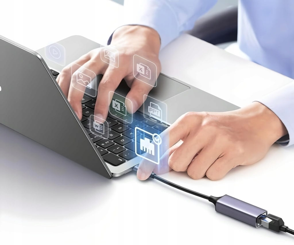 ADAPTER SIECIOWY USB-C KARTA SIECIOWA LAN RJ45 1000MBPS Ethernet Gigabit