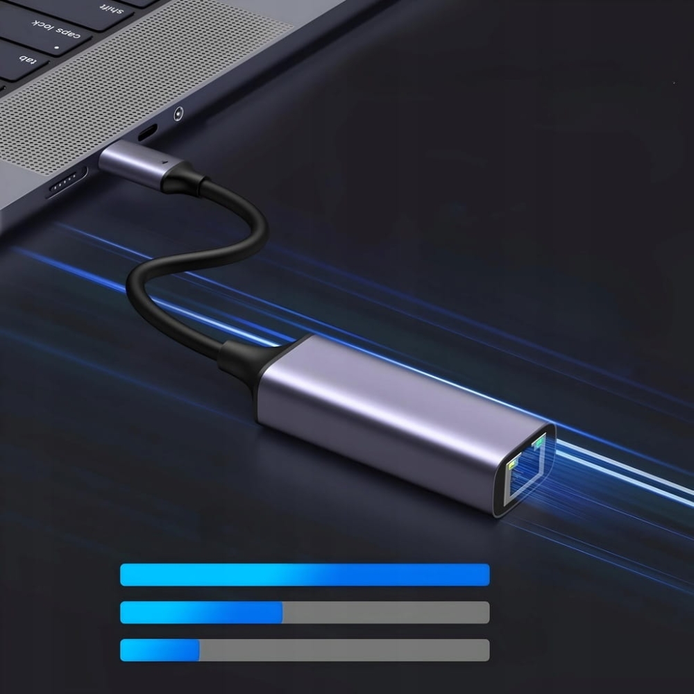 ADAPTER SIECIOWY USB-C KARTA SIECIOWA LAN RJ45 1000MBPS Ethernet Gigabit