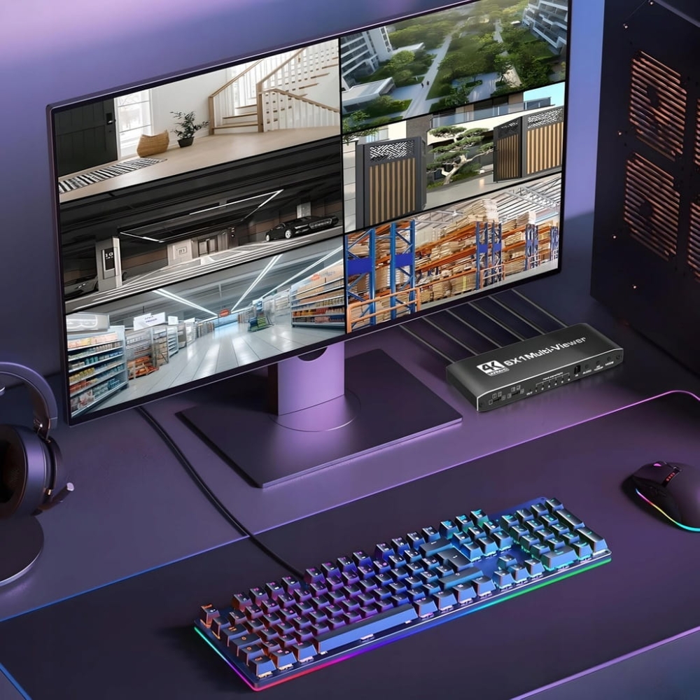 Switch HDMI Multi Viewer 6x1 Rozdzielacz Przełącznik 4K Dzielnik + Pilot