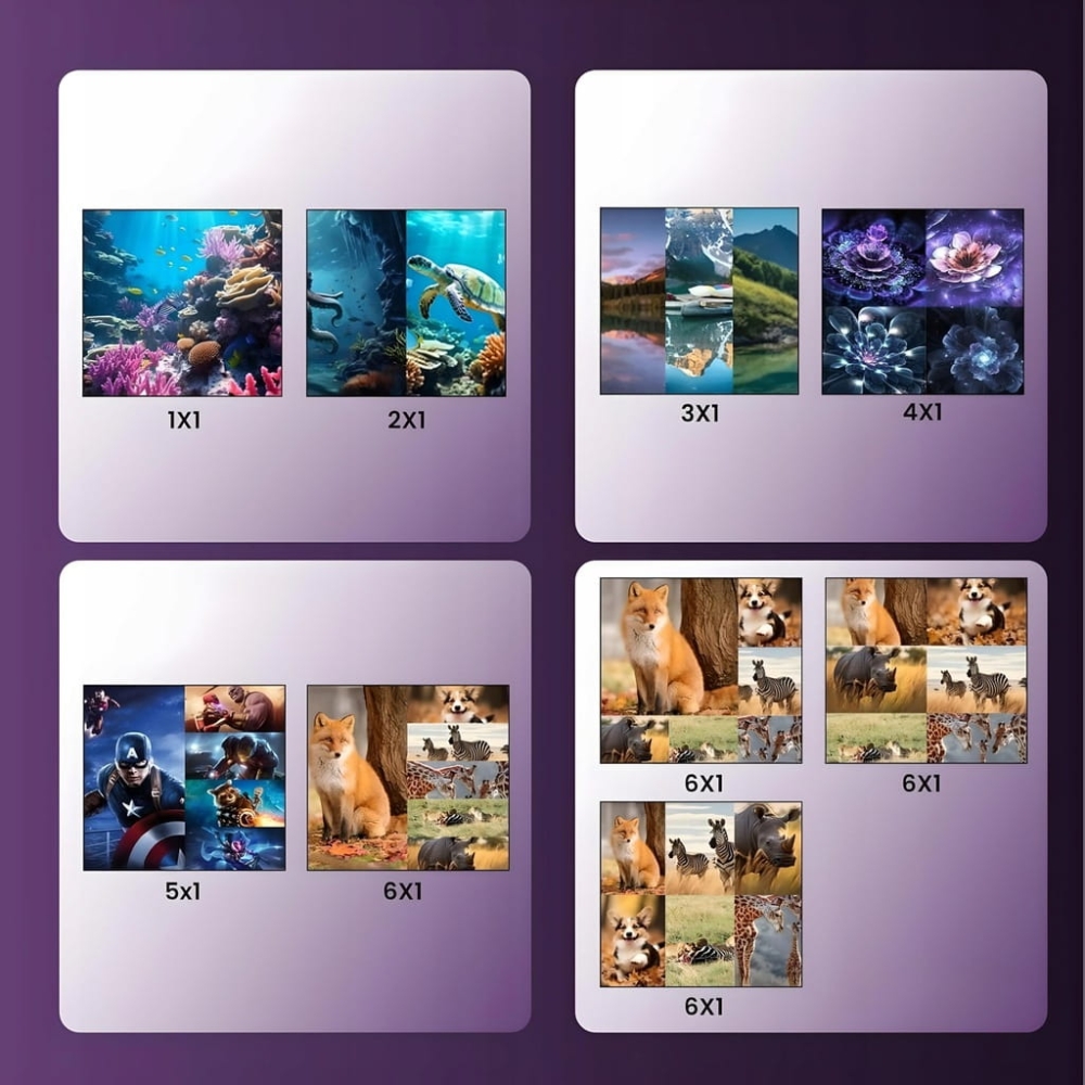 Switch HDMI Multi Viewer 6x1 Rozdzielacz Przełącznik 4K Dzielnik + Pilot