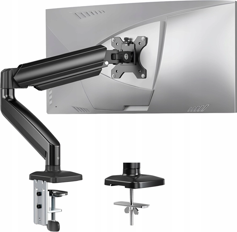 Uchwyt ramię do monitora 17–49” Gazowe 10kg VESA 75x75 100x100 Regulowany