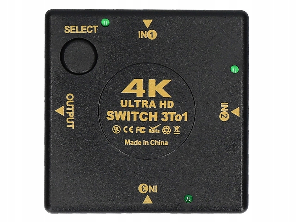 SWITCH 3x HDMI PRZEŁĄCZNIK ROZDZIELACZ ULTRA HD 4K